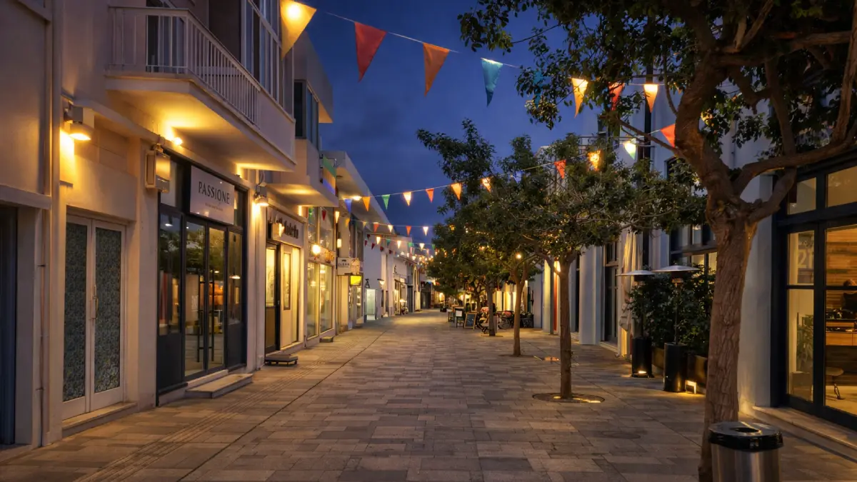 Wąskie uliczki i odrestaurowane kamienice w Starym Mieście Pano Paphos